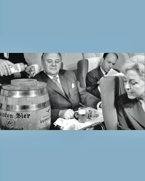 1960 Lufthansa: Holsten Bier an Bord 1960 Lufthansa: Holsten Bier an Bord